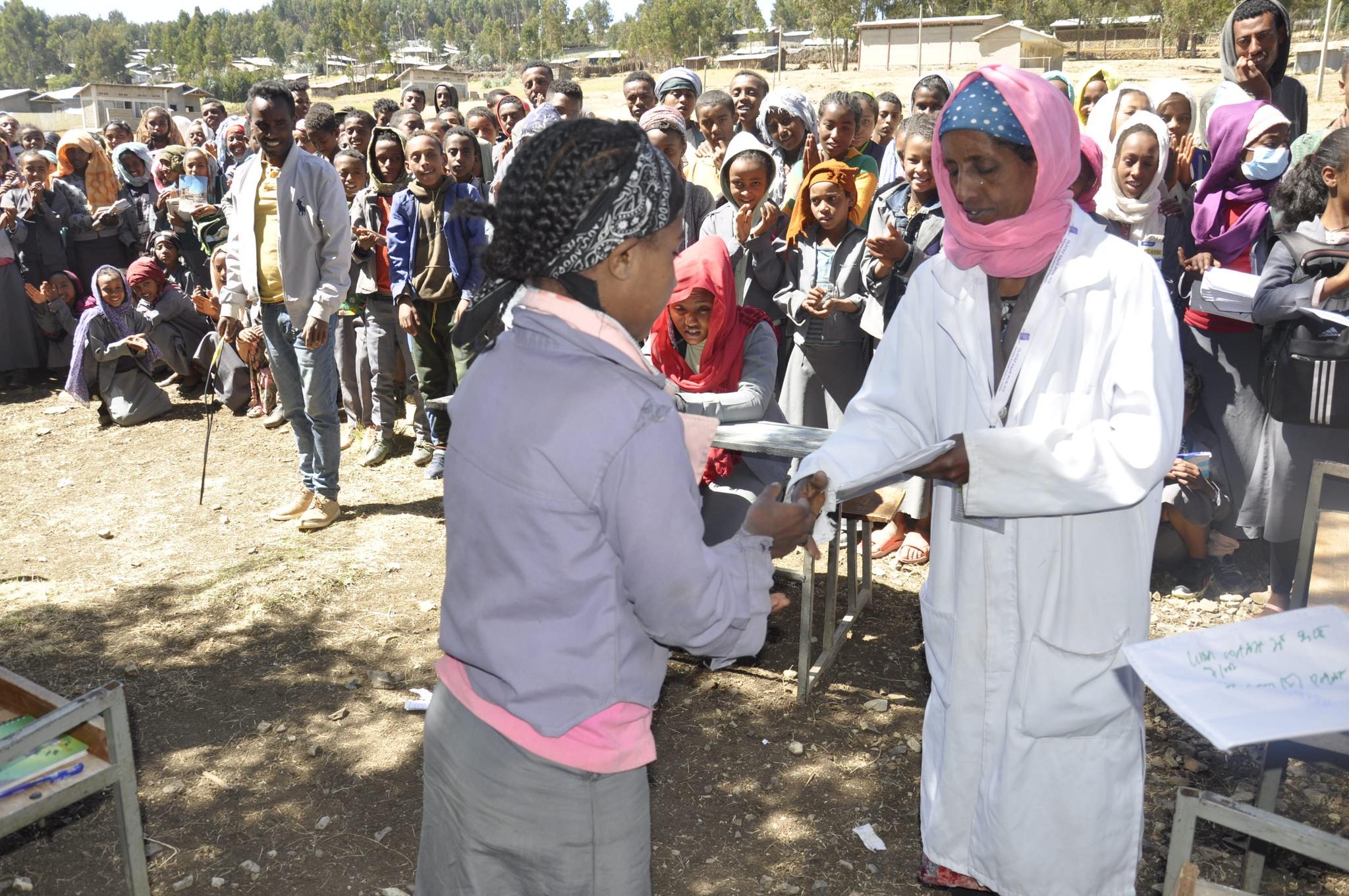 Gishe district administration revenue office held a question and answer competition among students at Kure ber secondary school