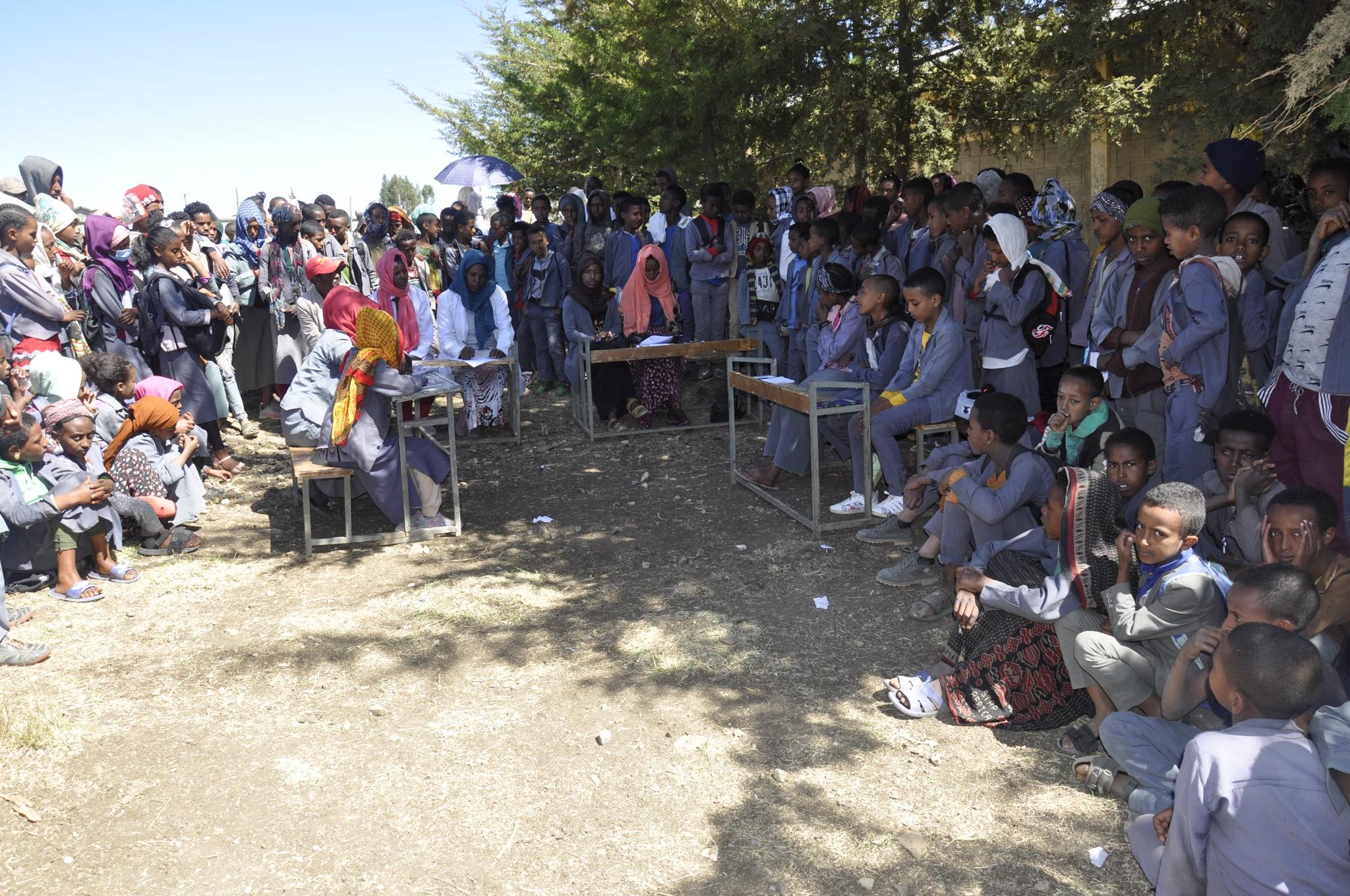 Gishe district administration revenue office held a question and answer competition among students at Kure ber secondary school