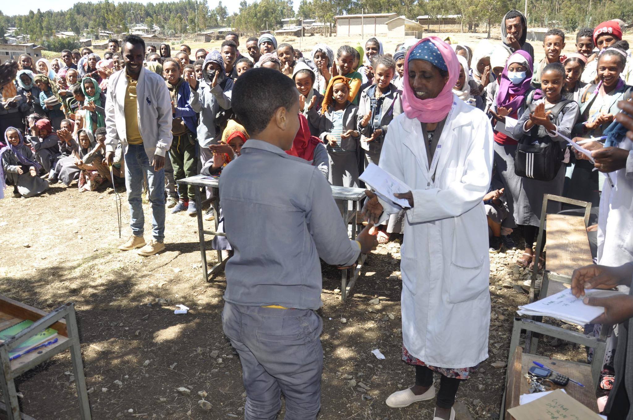 Gishe district administration revenue office held a question and answer competition among students at Kure ber secondary school