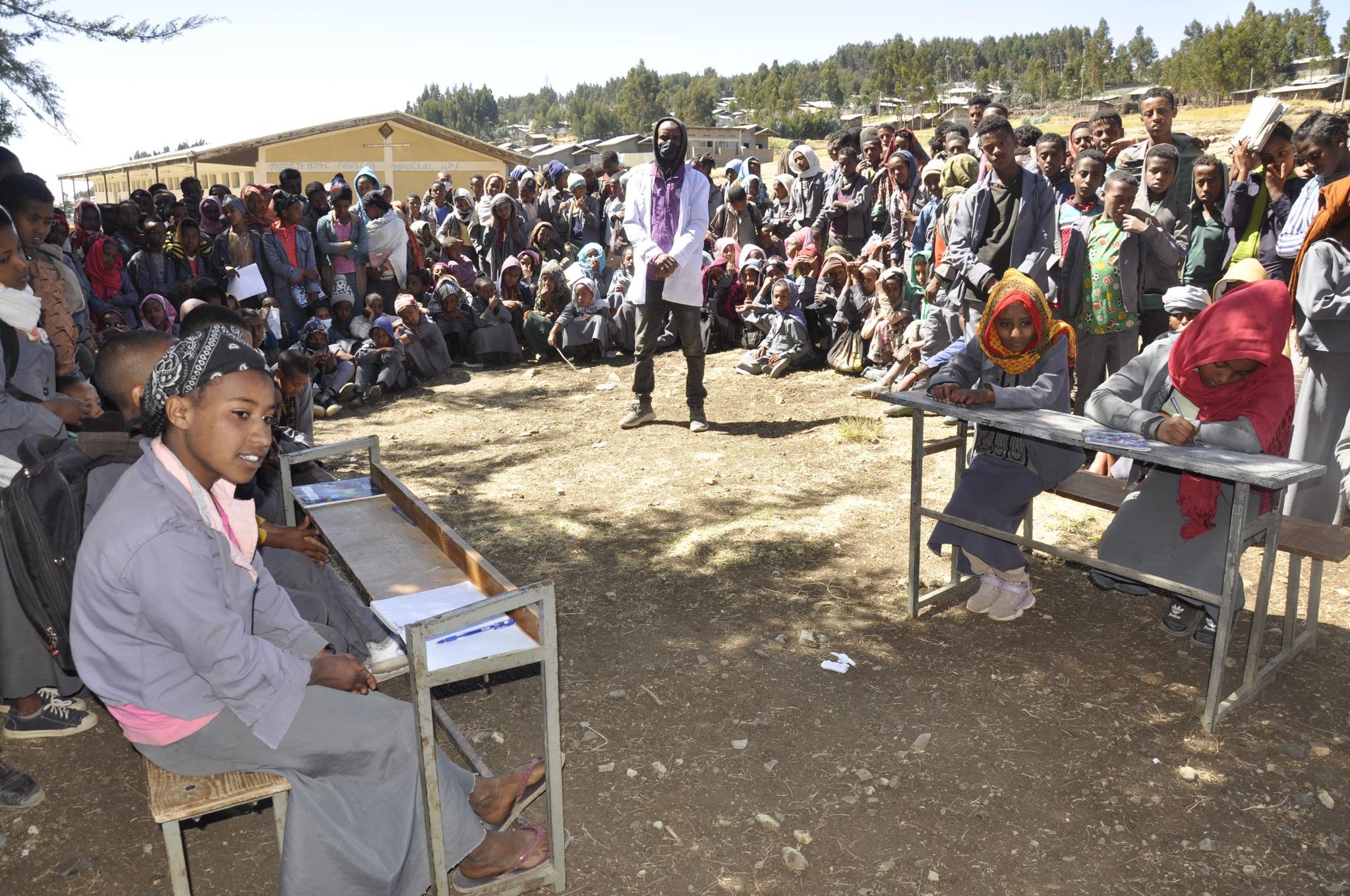 Gishe district administration revenue office held a question and answer competition among students at Kure ber secondary school